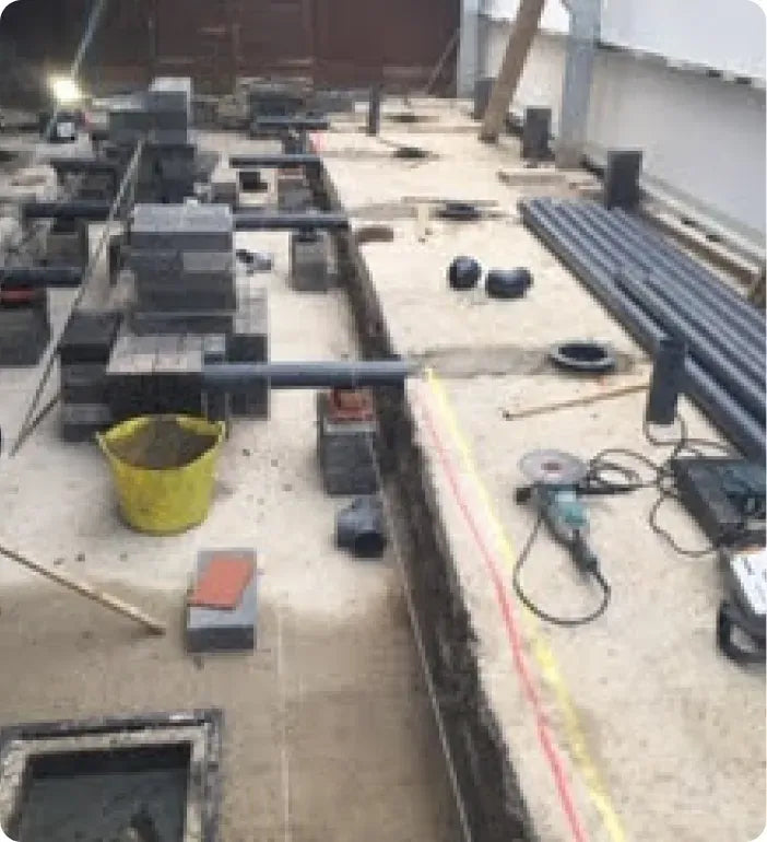 a picture of a construction site with a lot of tools