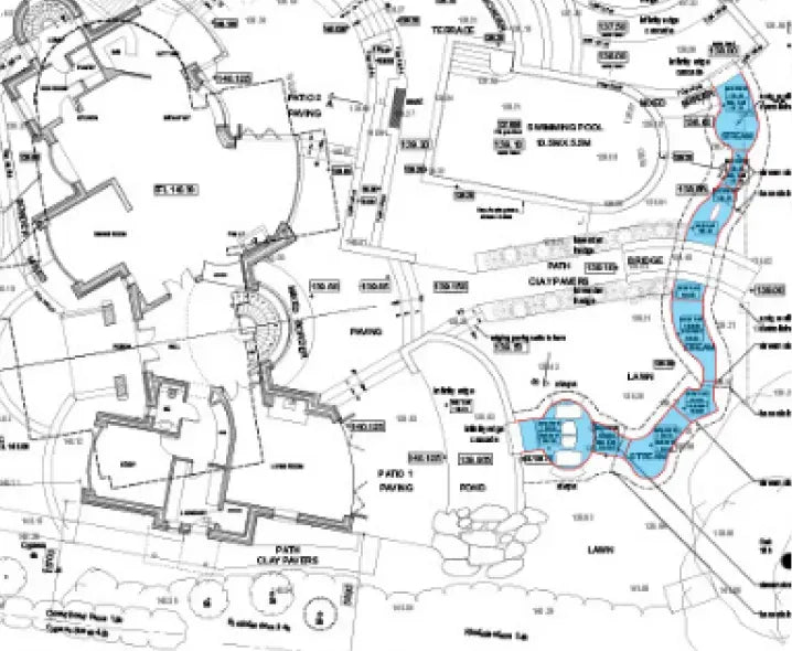 a map of a park with a lot of trees